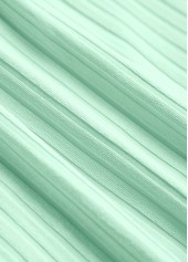 Light Green Patchwork Long Sleeve Split Neck T Shirt | thumb picture 