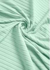 Light Green Patchwork Long Sleeve Split Neck T Shirt | thumb picture 