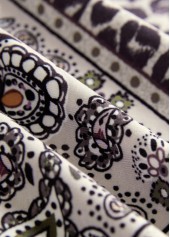 Light Camel Button Leopard Long Sleeve T Shirt