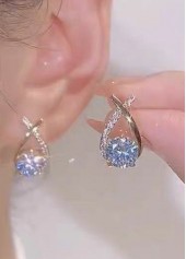 Diamond-studded Cross Alloy One Pair Earrings