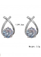 Diamond-studded Cross Alloy One Pair Earrings | thumb picture 