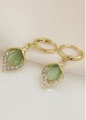 Green Leaf Hollow Design Alloy Detail Earrings | thumb picture 