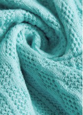 Mint Green Zipper Geometric Print Long Sleeve Sweatshirt | thumb picture 