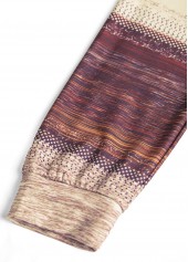 Multi Color Patchwork Tribal Print Long Sleeve Sweatshirt | thumb picture 