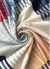 Multi Color Geometric Print A Line Long Sleeve Dress | thumb picture 