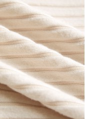 Beige Button Long Sleeve Split Neck Sweatshirt | thumb picture 