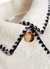 White Button Sleeveless Stand Collar Waistcoat | thumb picture 