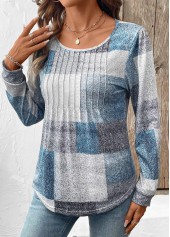 Multi Color Tummy Coverage Geometric Print T Shirt | thumb picture 