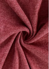 Brick Red Tuck Stitch Long Sleeve T Shirt | thumb picture 