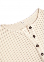 Beige Patchwork Plaid Long Sleeve Round Neck Sweatshirt | thumb picture 