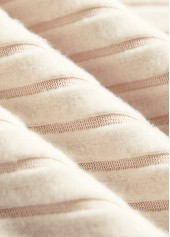 Beige Patchwork Plaid Long Sleeve Round Neck Sweatshirt | thumb picture 