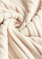 Beige Patchwork Plaid Long Sleeve Round Neck Sweatshirt | thumb picture 