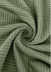 Olive Green Jacquard Long Sleeve Round Neck Sweatshirt | thumb picture 