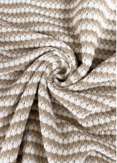 Light Coffee Jacquard Long Sleeve Round Neck T Shirt | thumb picture 