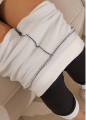 Black High Waisted Ankle Length Elastic Waist Leggings | thumb picture 