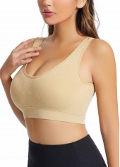 Skin Color Scoop Detail Stretch Bra