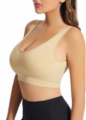 Skin Color Scoop Detail Stretch Bra | thumb picture 
