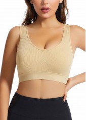 Skin Color Scoop Detail Stretch Bra | thumb picture 
