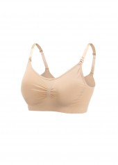 Skin Tone V Neck Adjustable Bra