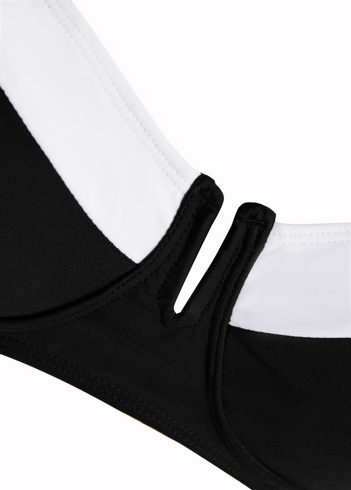 Patchwork Black Tie Square Neck Bikini Set | picture 