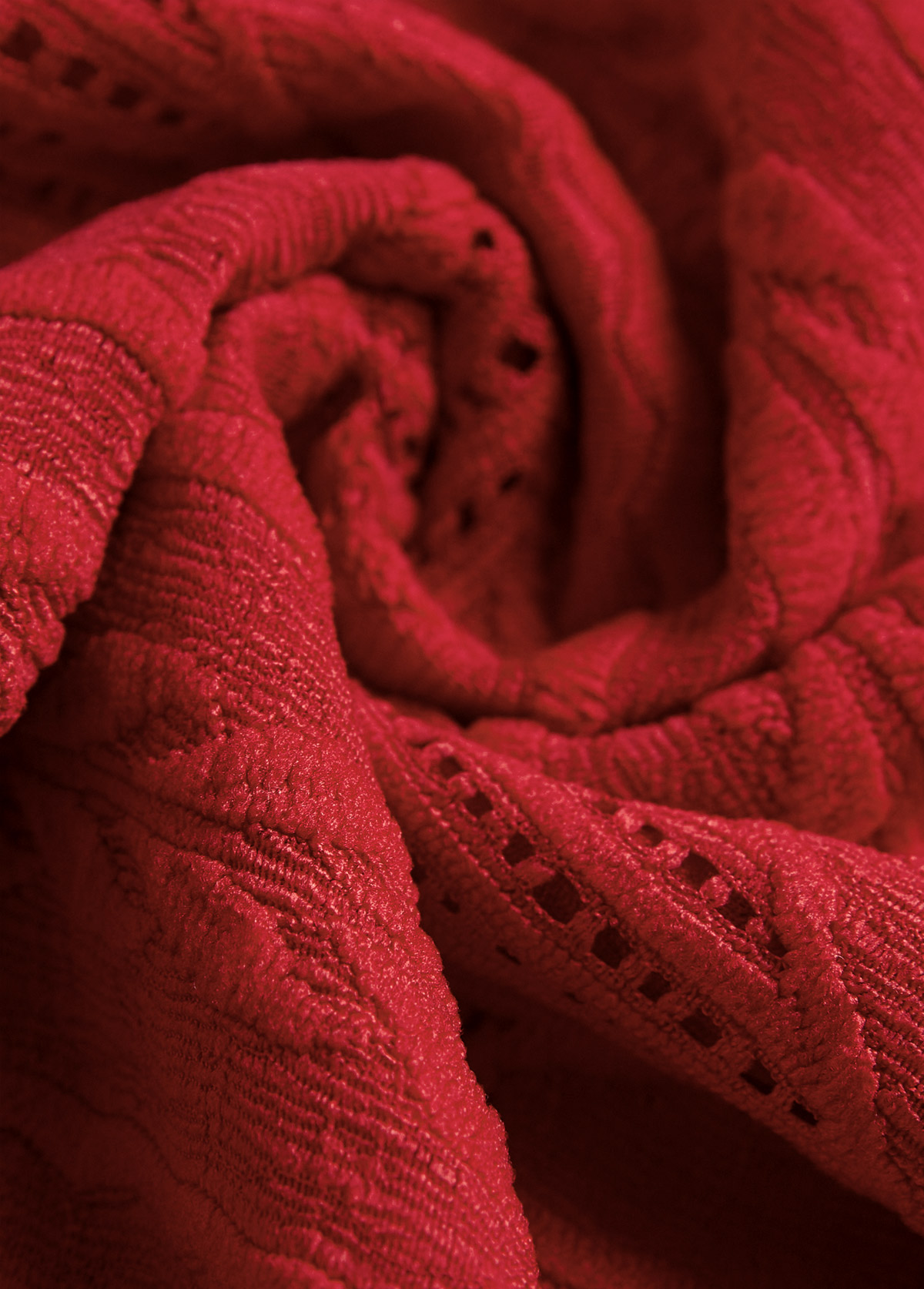 Wine Red Lace Long Sleeve Turn Down Collar Blouse | picture 