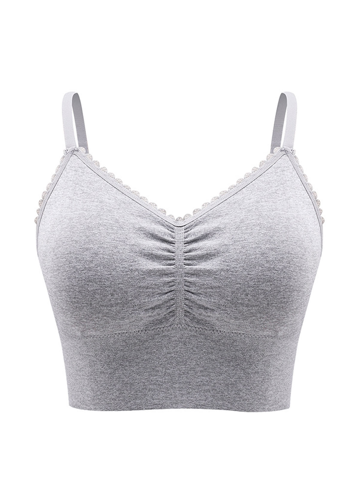 Grey Push-up Scoop Wire Free Bra | picture 