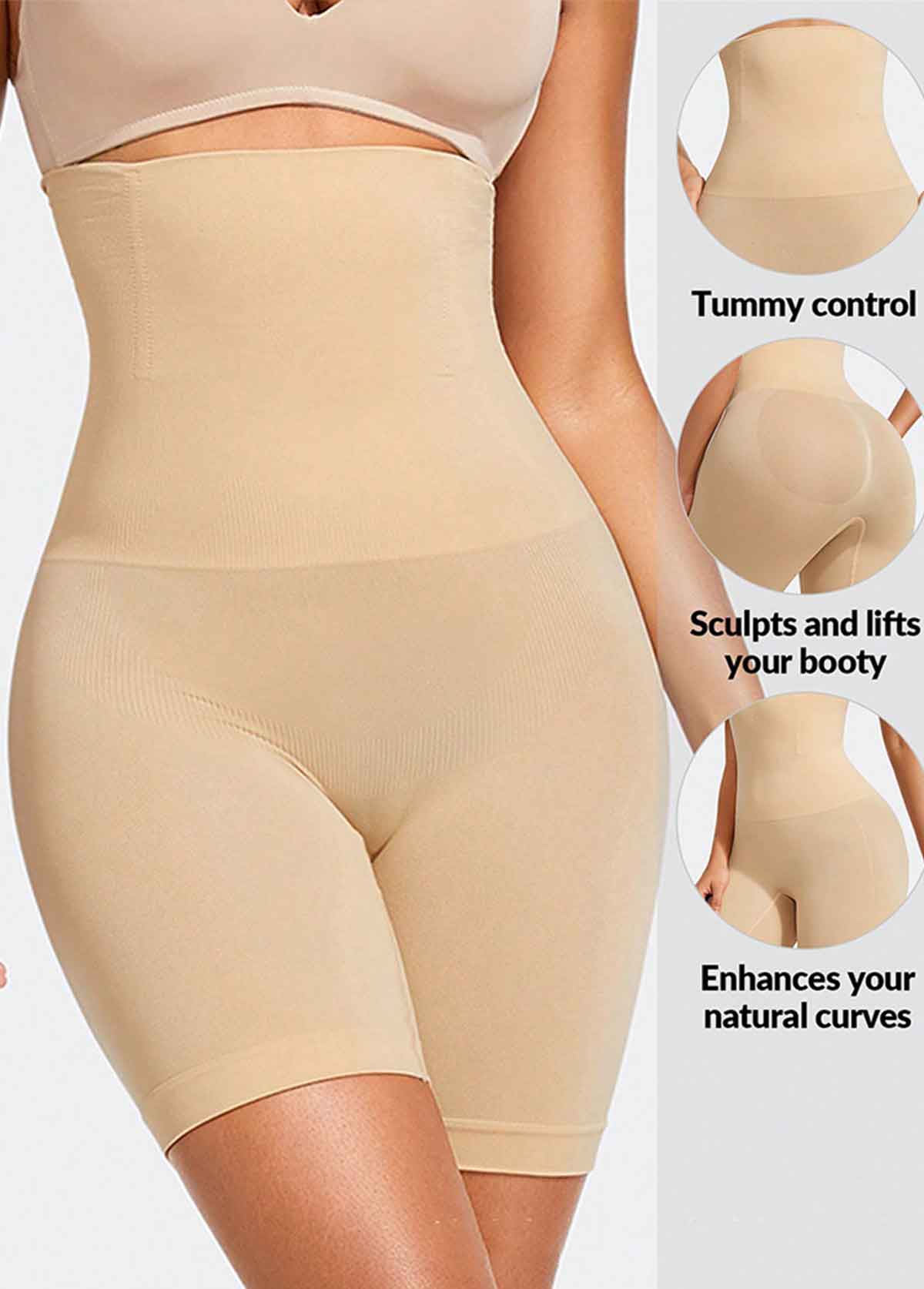 Skin Color Tummy Control High Waisted Panties | picture 