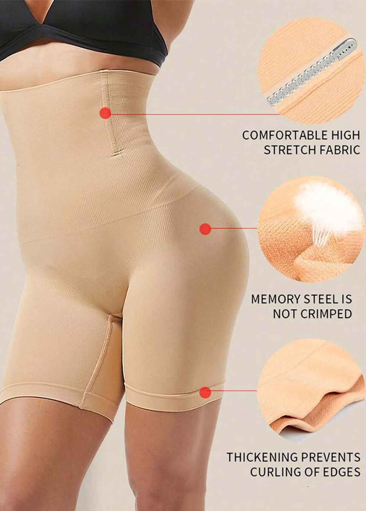Skin Color Tummy Control High Waisted Panties | picture 