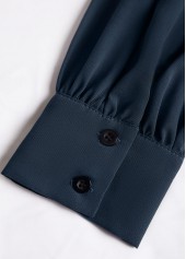 Peacock Blue Patchwork Long Scoop Neck Jumpsuit | thumb picture 