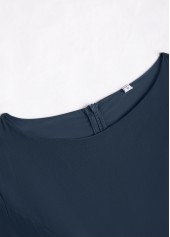 Peacock Blue Patchwork Long Scoop Neck Jumpsuit | thumb picture 