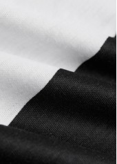 Black Button Geometric Print Long Sleeve T Shirt | thumb picture 