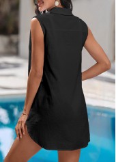 Split Detail Black Sleeveless Cover Up | thumb picture 
