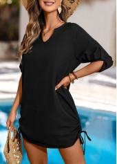Drawstring Black Cover Up | thumb picture 
