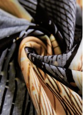 Light Grey Marl Criss Cross Geometric Print T Shirt | thumb picture 