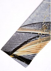 Light Grey Marl Criss Cross Geometric Print T Shirt | thumb picture 