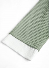 Light Green Fake 2in1 Long Sleeve T Shirt | thumb picture 