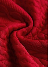 Red Patchwork Plaid Long Sleeve Turn Down Collar Sweatshirt | thumb picture 