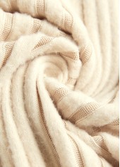 Beige Embroidery Long Sleeve Round Neck T Shirt | thumb picture 