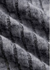 Dark Blue Patchwork Geometric Print Long Sleeve T Shirt | thumb picture 