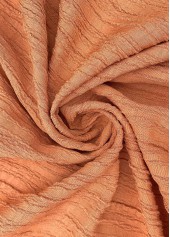 Terracotta Patchwork A Line Short Sleeve Round Neck Dress | thumb picture 