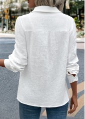 White Embroidery Long Sleeve Tunic Shirt | thumb picture 