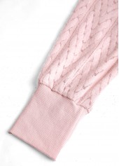 Light Pink Button Lace Long Sleeve Coat | thumb picture 