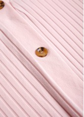 Light Pink Button Lace Long Sleeve Coat | thumb picture 