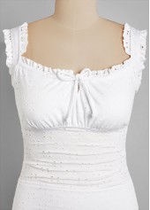 Bandeau Ruched White One Piece Swimwear | thumb picture 