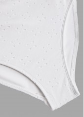 Bandeau Ruched White One Piece Swimwear | thumb picture 