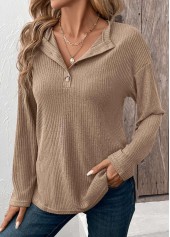 Light Coffee Tummy Coverage Long Sleeve T Shirt | thumb picture 