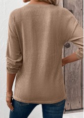 Light Coffee Tummy Coverage Long Sleeve T Shirt | thumb picture 