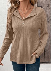 Light Coffee Tummy Coverage Long Sleeve T Shirt | thumb picture 