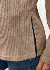 Light Coffee Tummy Coverage Long Sleeve T Shirt | thumb picture 