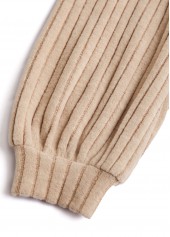 Light Camel Button Geometric Print Long Sleeve T Shirt | thumb picture 